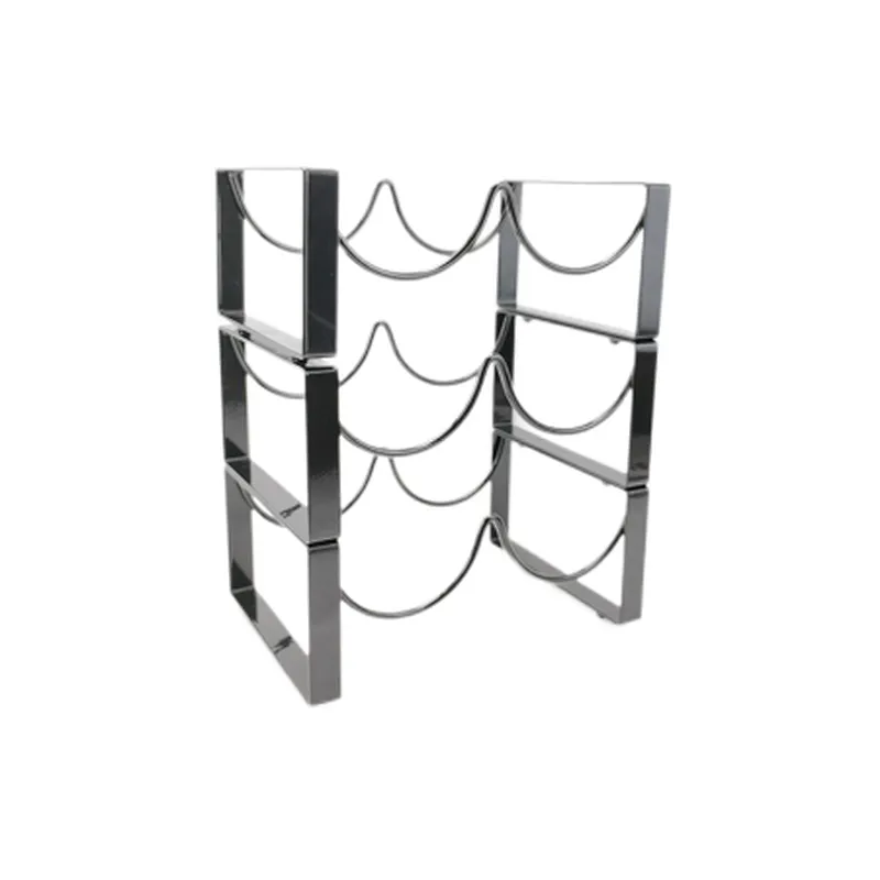Countertop Wine Rack, 3 Layers Wine Storage Holder, Freestanding Metal Tabletop Stand with Modern Design, Simple Wine Bottle Holder For Kitchen And Home Decor, Bar Cabinet