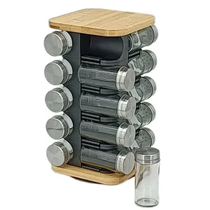 glass spice container set, glass spice container set 12pcs, spice container set