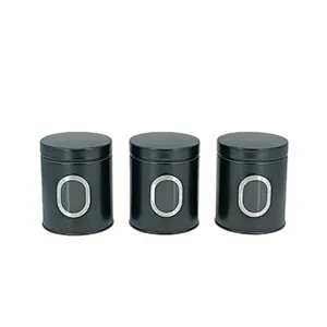 Kitchen Canisters, Airtight Metal Canister Set, Coffee, Sugar, Tea, Flour, Pasta Storage Containers, Kitchen Decor, Set of 3