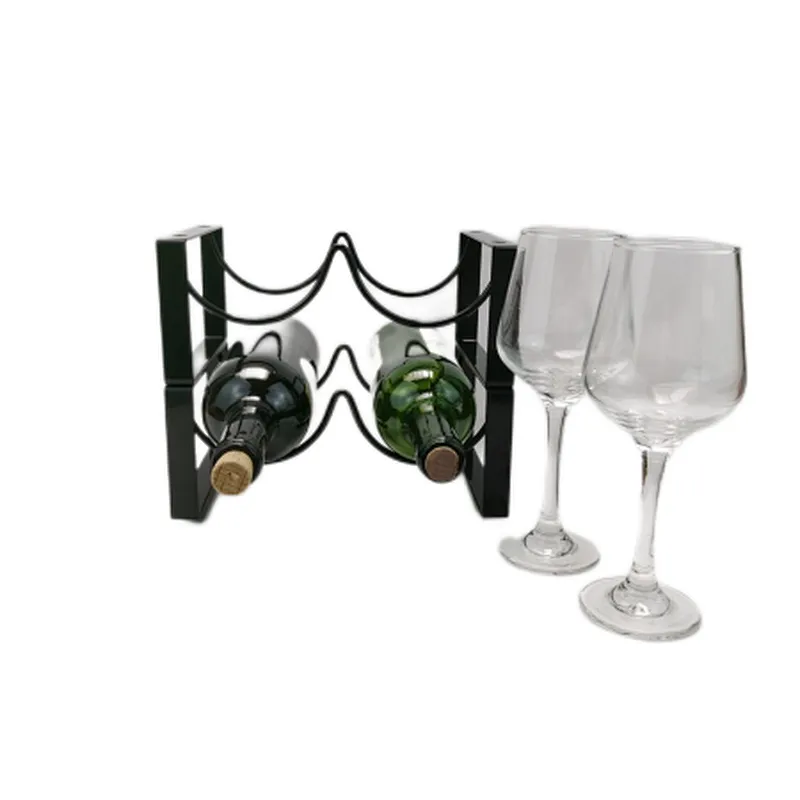 Countertop Wine Rack, 3 Layers Wine Storage Holder, Freestanding Metal Tabletop Stand with Modern Design, Simple Wine Bottle Holder For Kitchen And Home Decor, Bar Cabinet