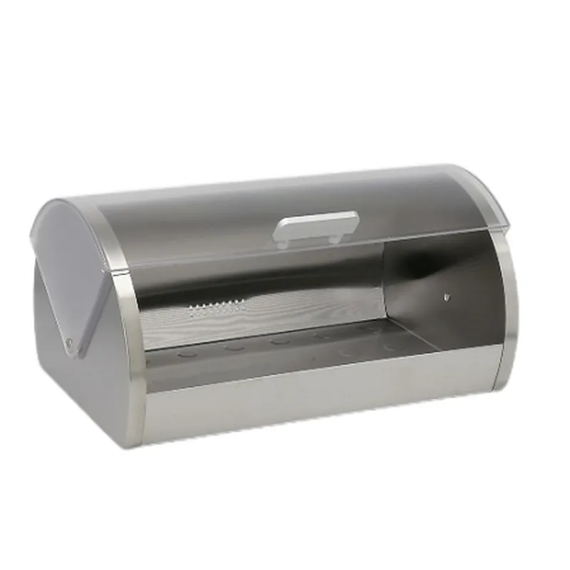 Roll top,Stainless Steel Classic Bread Bin , PS Lid Color