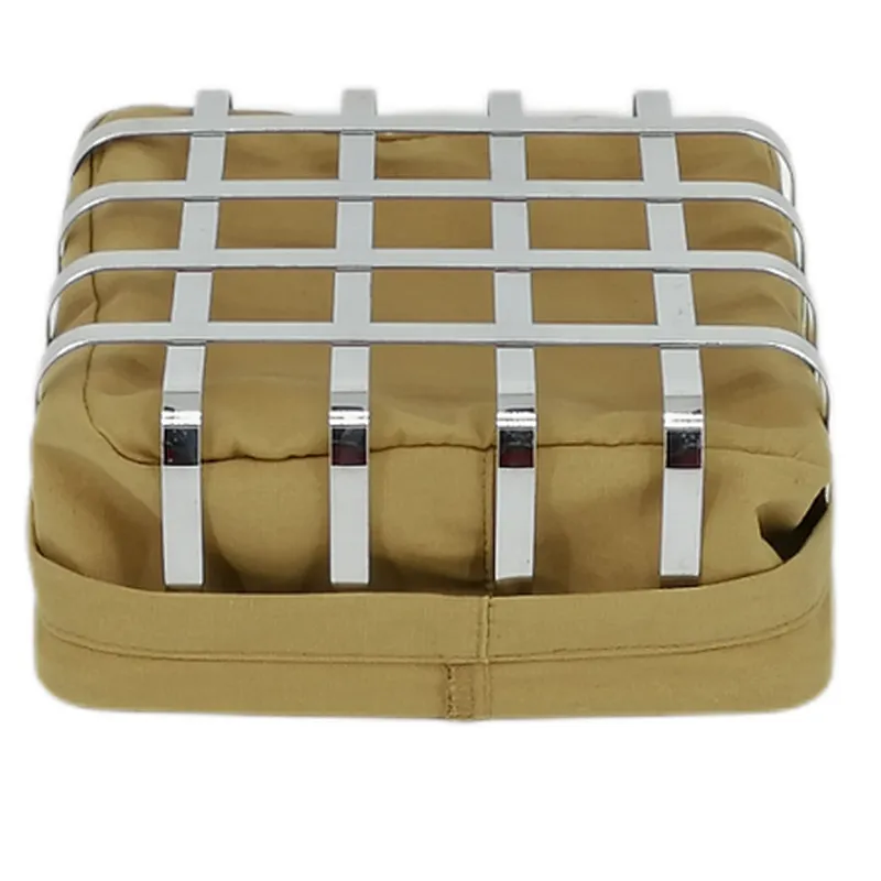 Metal with Fabric insert Mondern Bread Basket,
