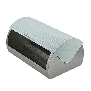 Roll top , Stainless Steel body Bread Bin , Color Coated, Diamond Decor
