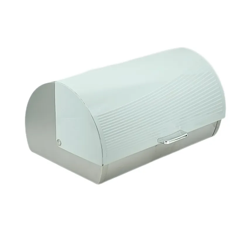 Roll top , Stainless Steel body Bread Bin , Color Coated, Diamond Decor