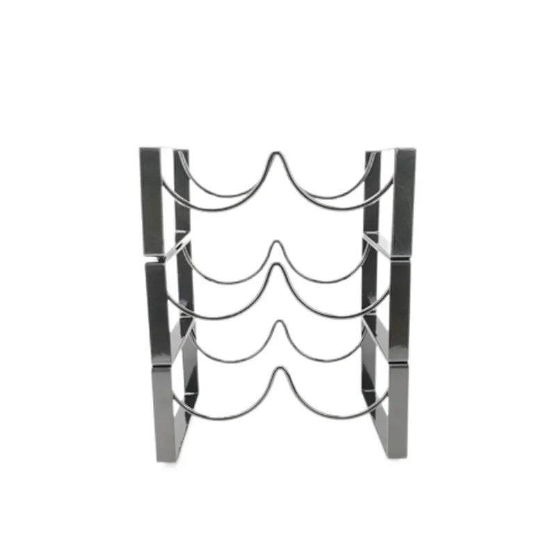 Countertop Wine Rack, 3 Layers Wine Storage Holder, Freestanding Metal Tabletop Stand with Modern Design, Simple Wine Bottle Holder For Kitchen And Home Decor, Bar Cabinet