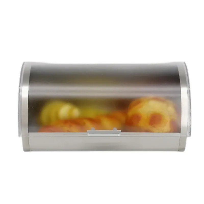 Roll top,Stainless Steel Classic Bread Bin , PS Lid Color