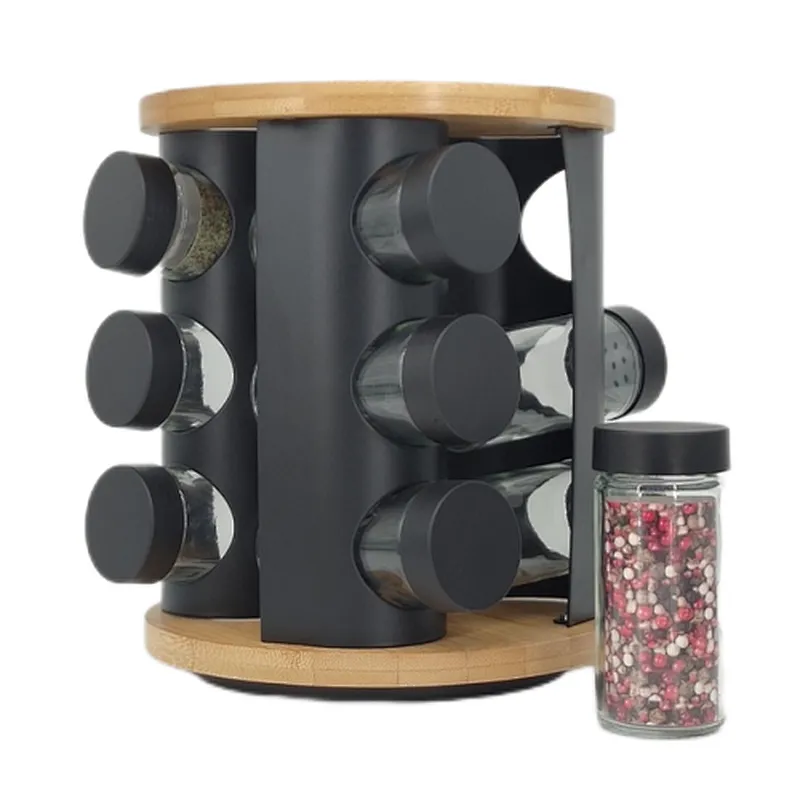12 spice jar & rack set, spice jar and rack set, spice jar set,