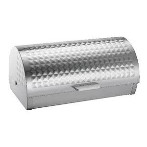 Stainless Steel Decor Lid, Roll Top Bread bin
