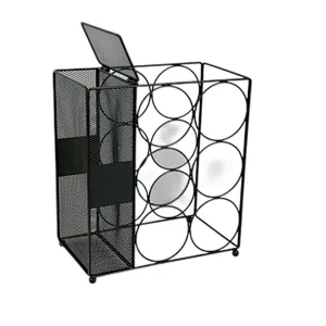 Countertop Wine Rack, Wine Storage Holder, Freestanding Metal Tabletop Stand with Modern Design, Simple Wine Bottle Holder For Kitchen And Home Decor, Bar Cabinet