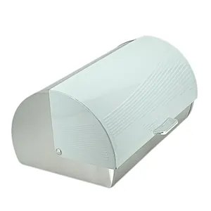 Roll top , Stainless Steel body Bread Bin , Color Coated, Diamond Decor