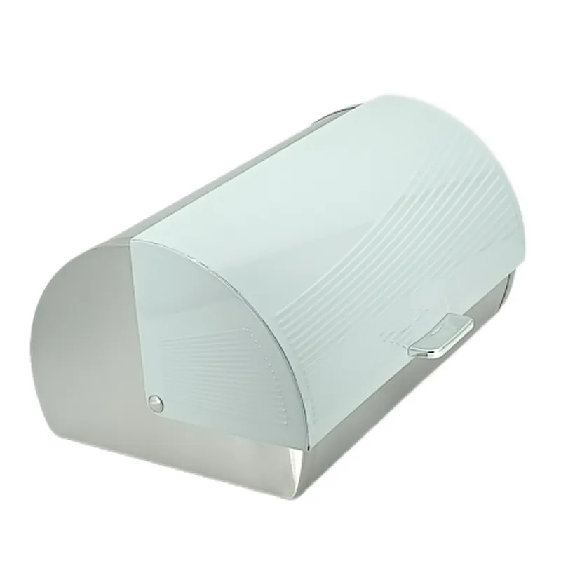 Roll top , Stainless Steel body Bread Bin , Color Coated, Diamond Decor