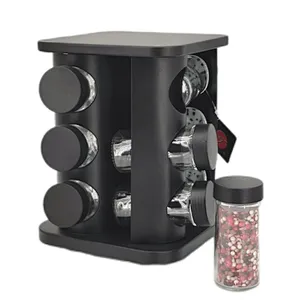 spice jar set with stand, spice jar set with stand 12pcs, spice jar set 12pcs