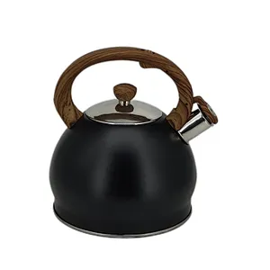 Stainless Steel Whistling Kettle, Water Bottle Tea Pot Kitchenware, Heat-proof Wooden Handle, Induction function, Stovetops, Enamel, Any color, Food Grade cooker, High Quality
