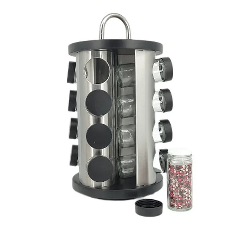 spice rack 16 piece, spice jar and rack set, spice jar set,