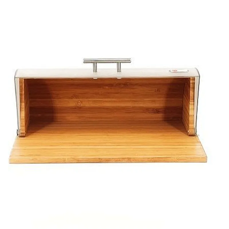 Roll top European Style , Wooden cutting board , Bread Bin