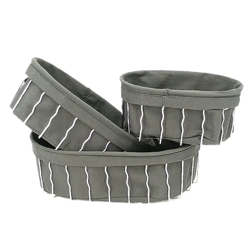Metal with Fabric insert Mondern Bread Basket Stainless Steel, Size: 22x 10x Hight 10cm,28x 19x Hight 10cm,32x 11x Hight 10cm