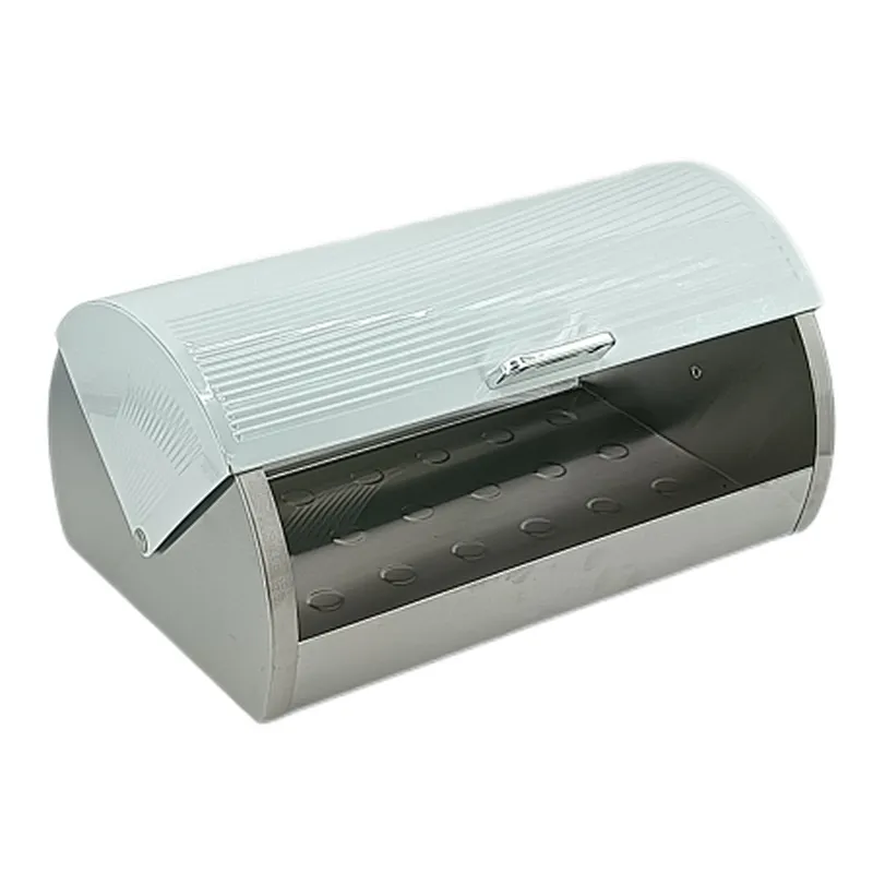 Roll top , Stainless Steel body Bread Bin , Color Coated, Diamond Decor