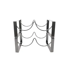 Countertop Wine Rack, 3 Layers Wine Storage Holder, Freestanding Metal Tabletop Stand with Modern Design, Simple Wine Bottle Holder For Kitchen And Home Decor, Bar Cabinet