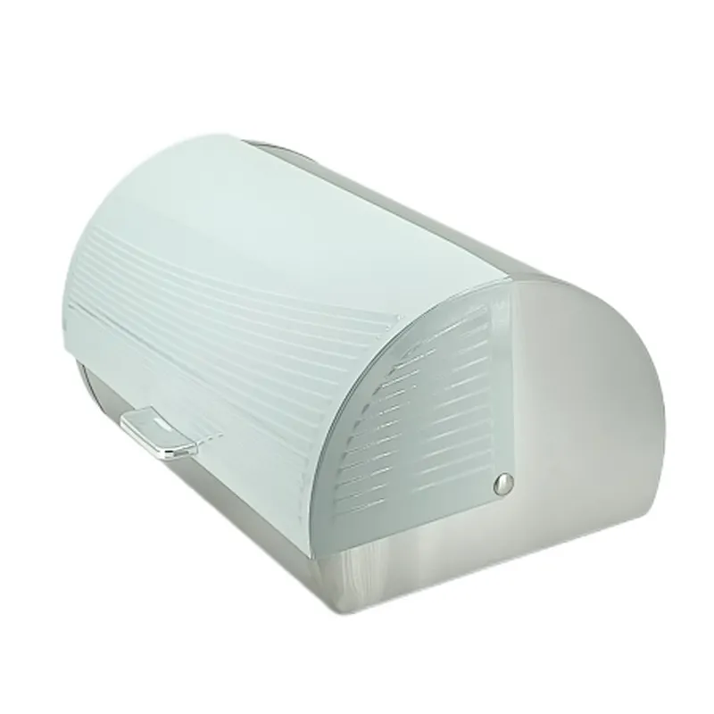 Roll top , Stainless Steel body Bread Bin , Color Coated, Diamond Decor