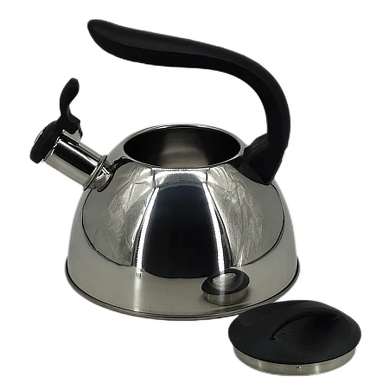 Stainless Steel Whistling Kettle, House and home Tea Pot Kettle Kitchenware, Brushed Steel, Induction function, Stovetops, Silver, Food Grade cooker, Modern Design