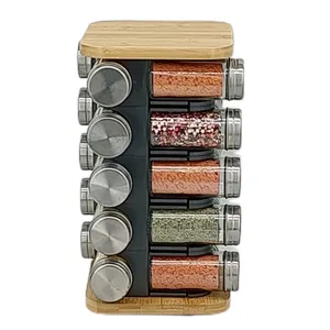 glass spice container set, glass spice container set 12pcs, spice container set