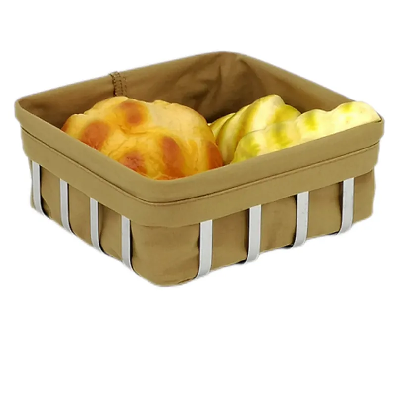 Metal with Fabric insert Mondern Bread Basket,