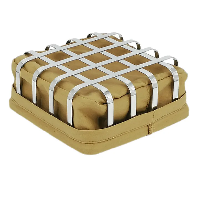 Metal with Fabric insert Mondern Bread Basket,