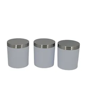 Chef Canisters, Airtight Metal Canister Set, Coffee, Sugar, Tea, Flour, Pasta Storage Containers, Kitchen Decor, Set of 3