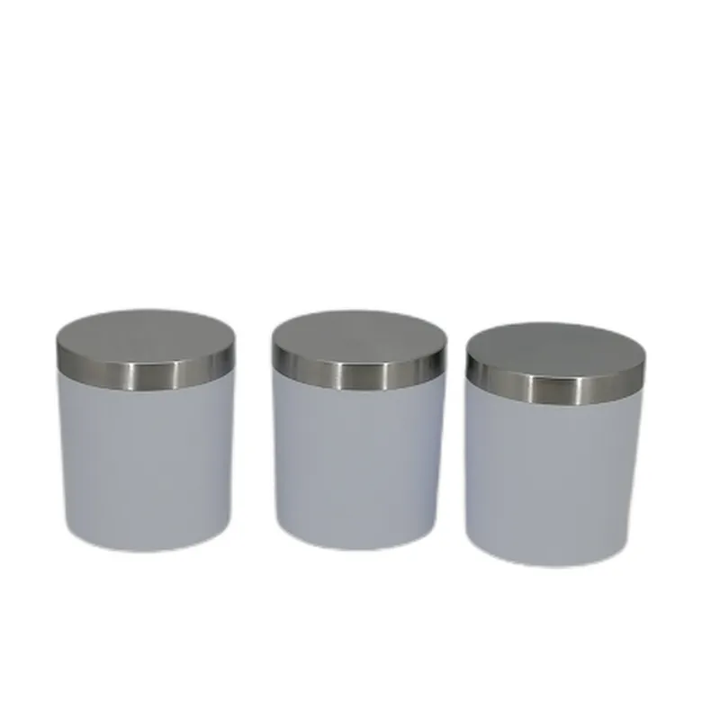 Chef Canisters, Airtight Metal Canister Set, Coffee, Sugar, Tea, Flour, Pasta Storage Containers, Kitchen Decor, Set of 3