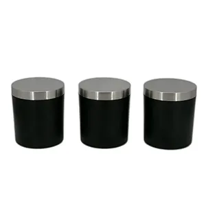 Chef Canisters, Airtight Metal Canister Set, Coffee, Sugar, Tea, Flour, Pasta Storage Containers, Kitchen Decor, Set of 3