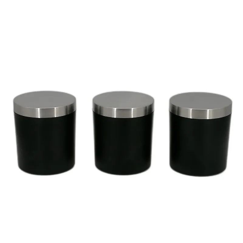 Chef Canisters, Airtight Metal Canister Set, Coffee, Sugar, Tea, Flour, Pasta Storage Containers, Kitchen Decor, Set of 3