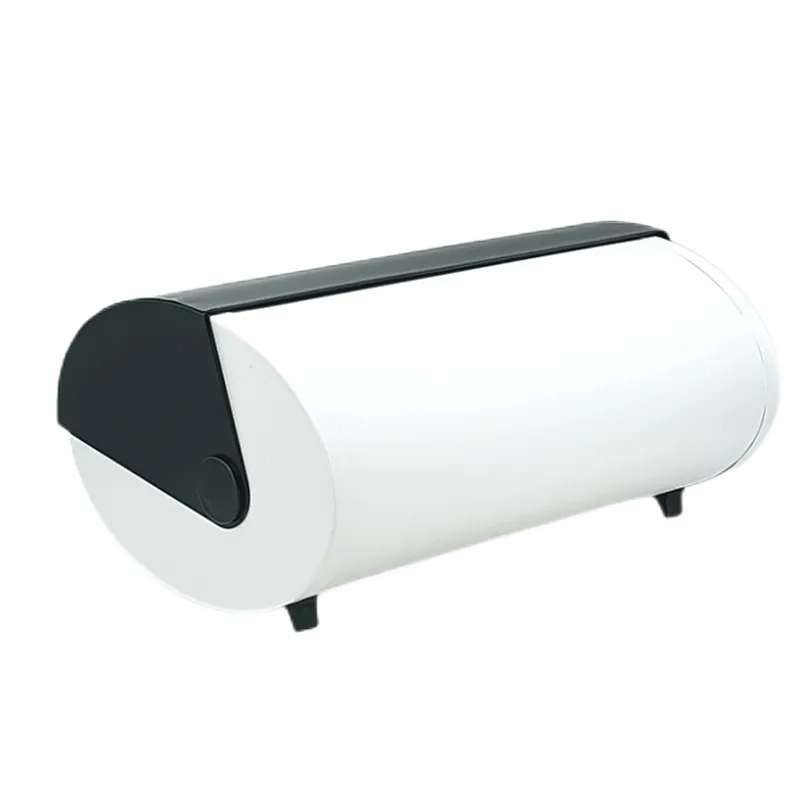 Kitchen Bread Bin, Storage basket, Food case 2022, Carbon Steel, Bamboo Lid, Rectangle, Modern Designe, White Black Grey, Any Color
