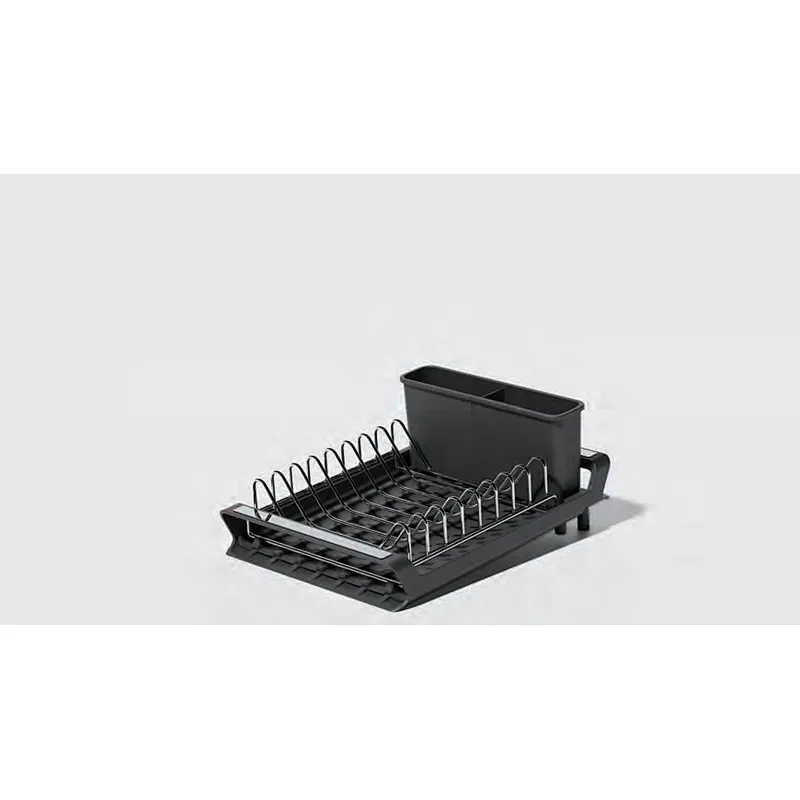 Folding Dish Drainer Rack, Small Capacity Dish Drying Rack with Tray and Dish Drainer for Kitchen, Any Color Tray and Tool holder, Modern Design, 1 Layer, Simple Style