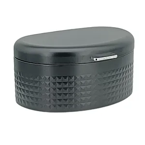 Kitchen Bread Bin, Storage basket, Food case 2022, Carbon Steel, Bamboo Lid, Rectangle, Modern Designe, White Black Grey, Any Color