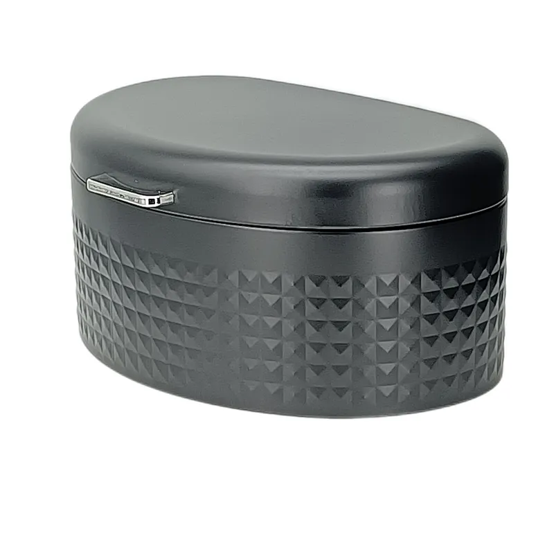 Kitchen Bread Bin, Storage basket, Food case 2022, Carbon Steel, Bamboo Lid, Rectangle, Modern Designe, White Black Grey, Any Color