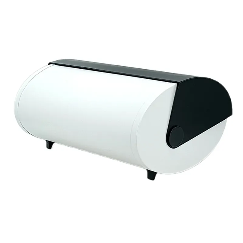 Kitchen Bread Bin, Storage basket, Food case 2022, Carbon Steel, Bamboo Lid, Rectangle, Modern Designe, White Black Grey, Any Color
