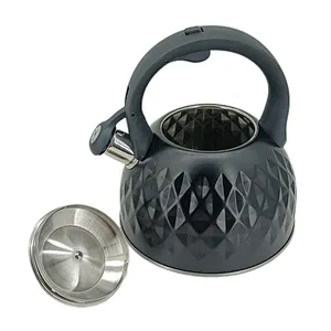 Stainless Steel Whistling Kettle, Water Bottle Tea Pot Kitchenware, Heat-proof Wooden Handle, Induction function, Stovetops, Enamel, Any color, Food Grade cooker, High Quality