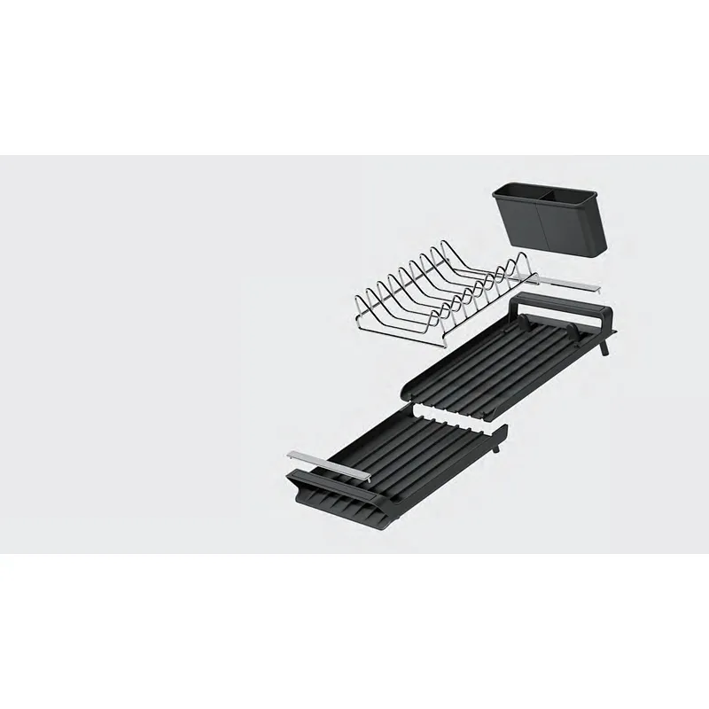 Folding Dish Drainer Rack, Small Capacity Dish Drying Rack with Tray and Dish Drainer for Kitchen, Any Color Tray and Tool holder, Modern Design, 1 Layer, Simple Style