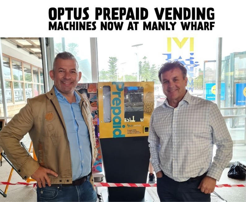 Wall Hanging Vending Machine In Brisbane Airport