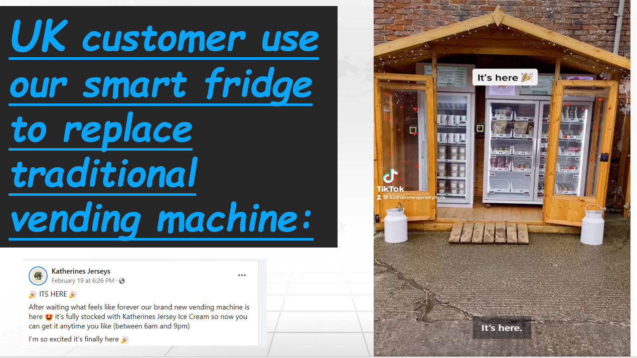 smart fridge vending machine in the UK for fresh fruit and egg