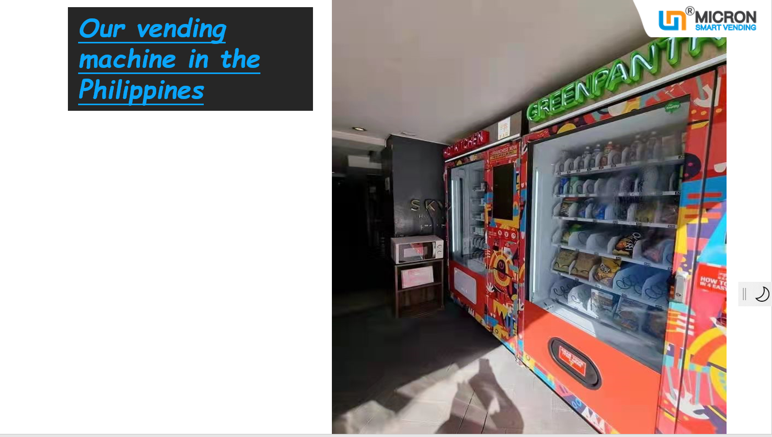 Our combo meal and snack vending machine in Philippines