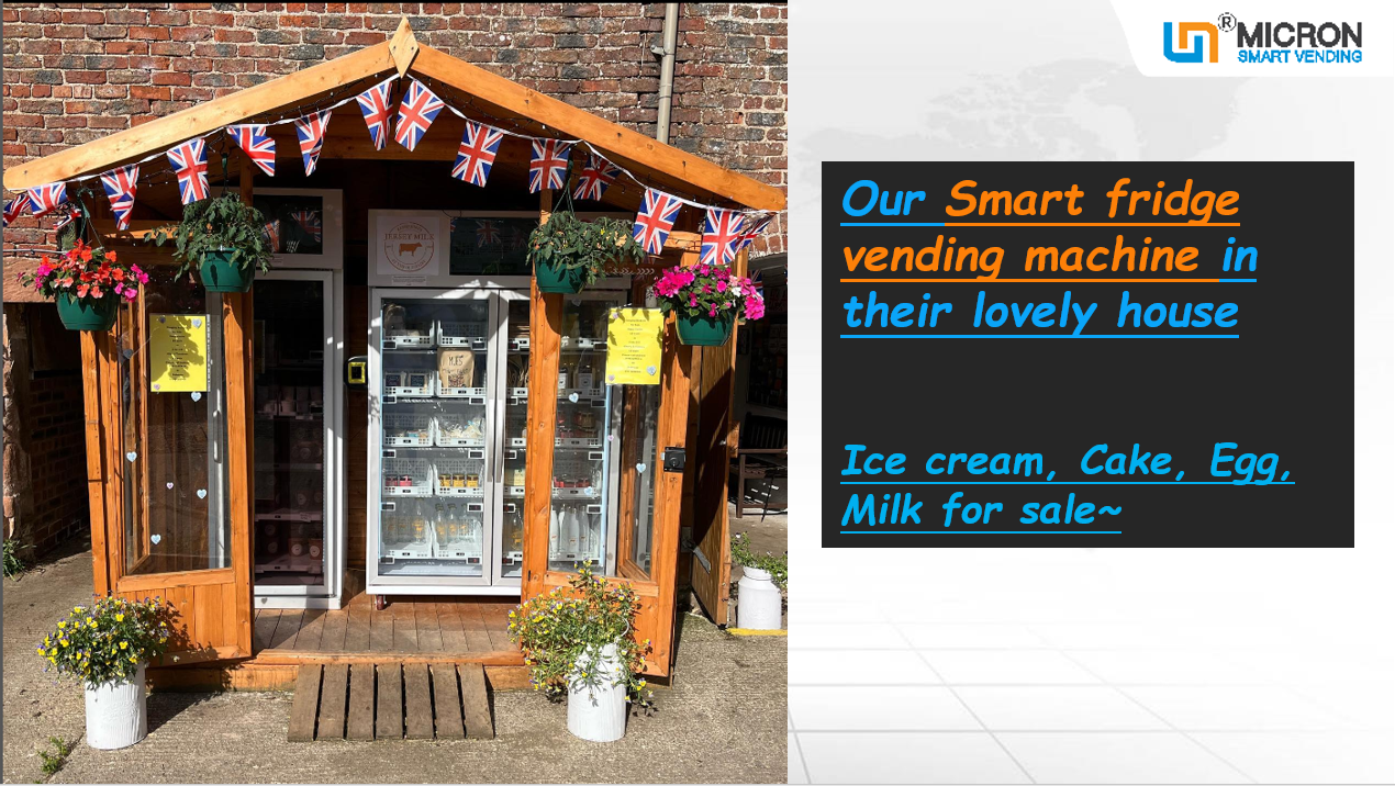 smart fridge vending machine in the UK for fresh fruit and egg