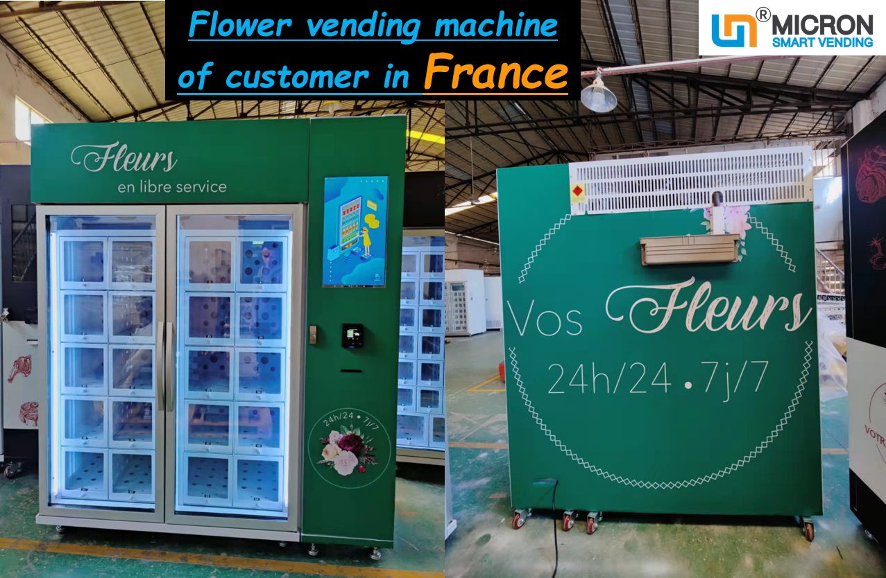 flower bouquet vending machine lets you get fresh flowers 24/7