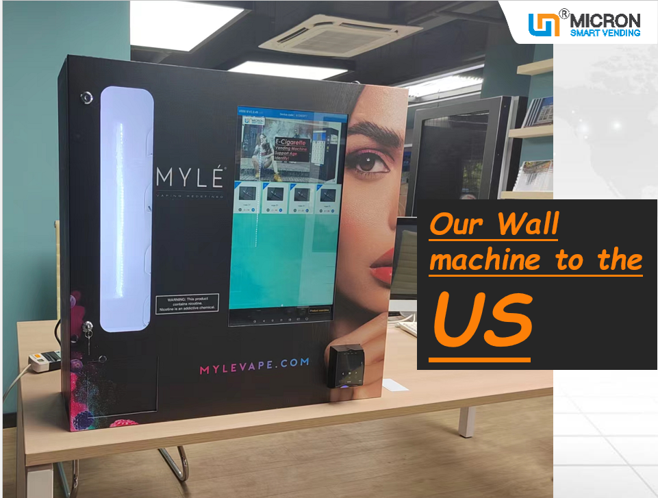 E-cigarette vending machine with age judge feature