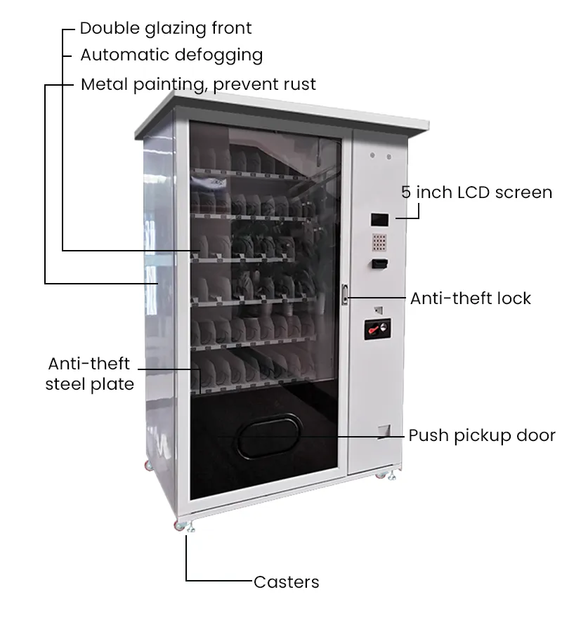 outdoor vending machine with shelter awning
