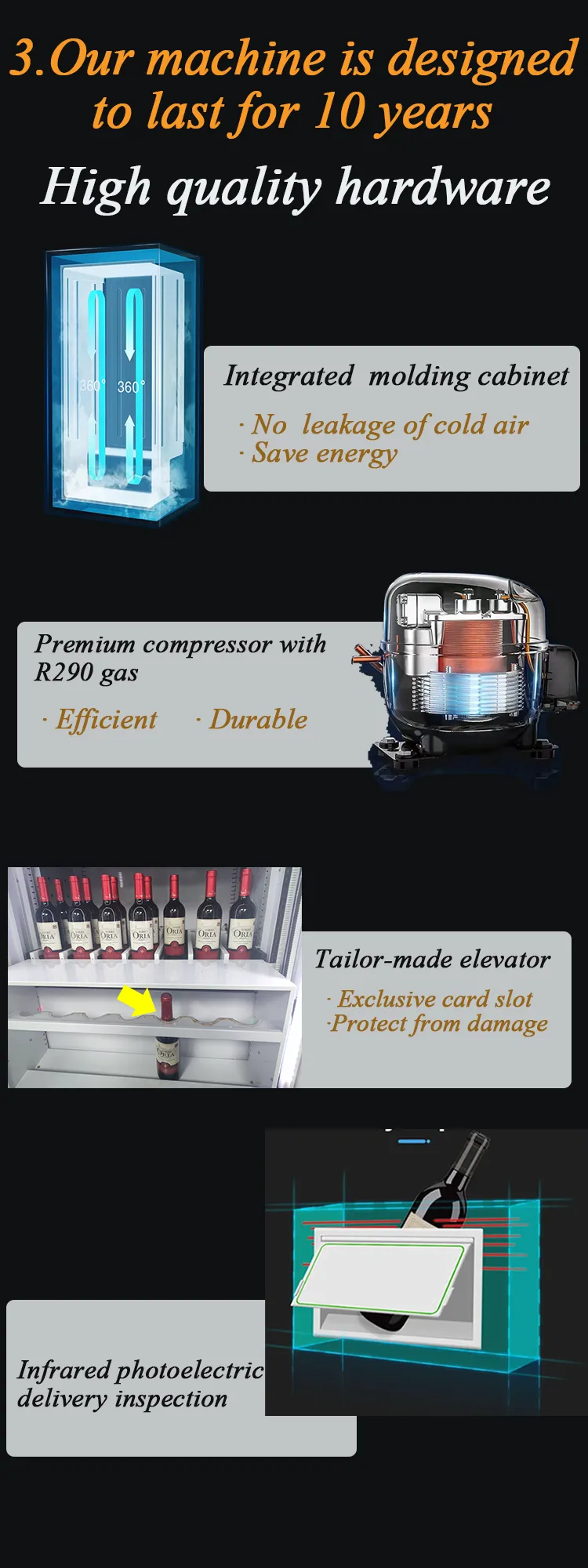 elevator beer vending machine high quality hardware