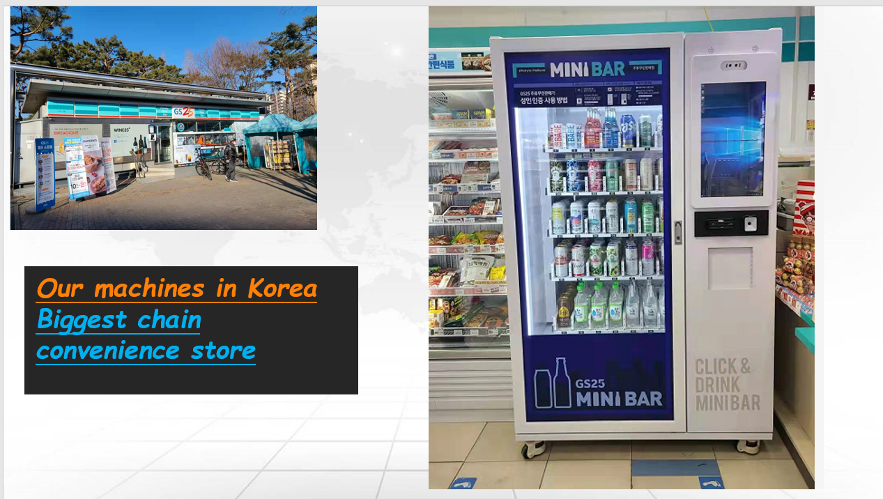alcohol xy elevator beer vending machine in Korea