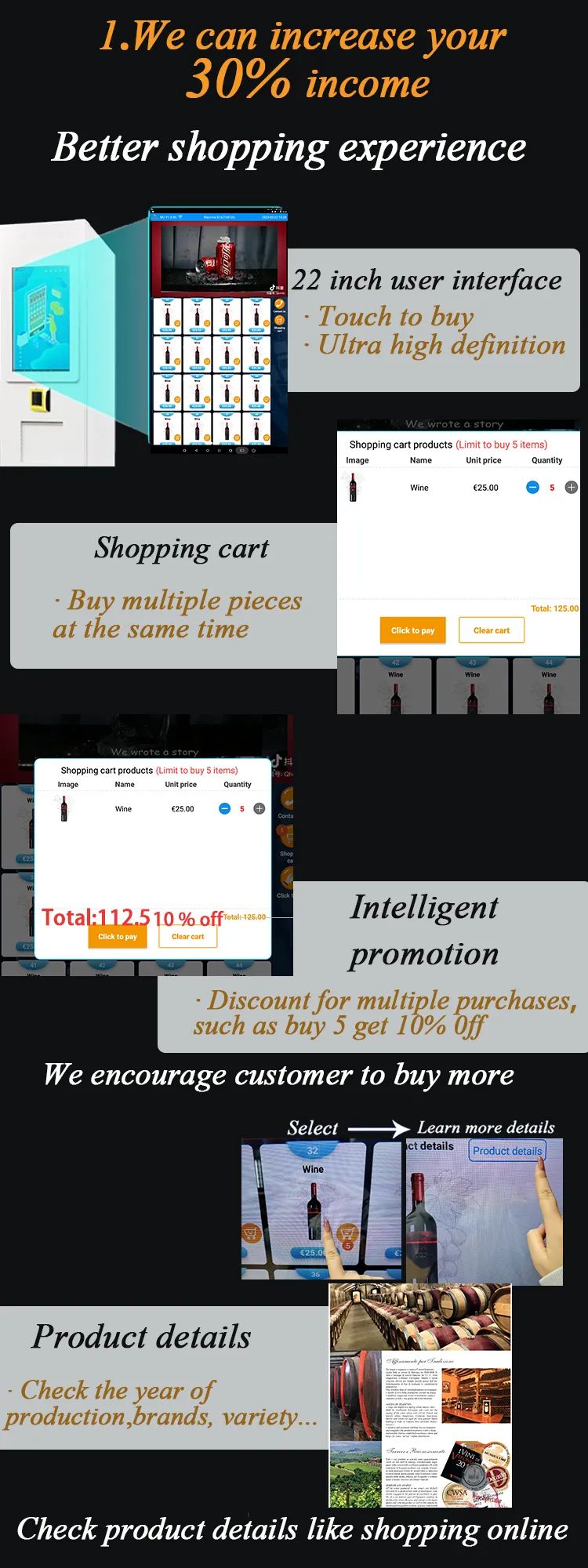 elevator beer vending machine increase 30% income