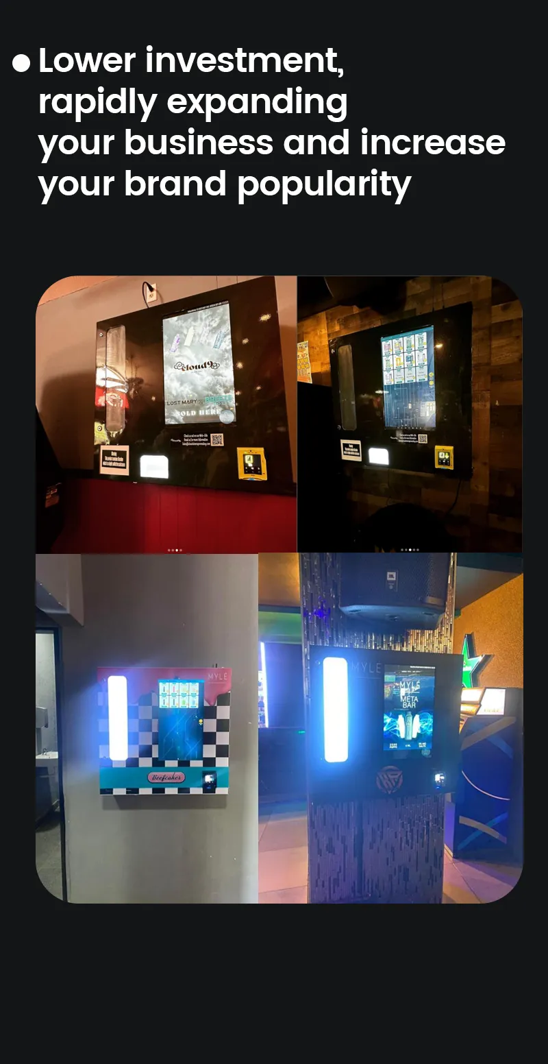 Brand New Vape Vending Machine Cigarette Dispensing with ID Verifier for Bar Club low investment rapidly expanding your vape business