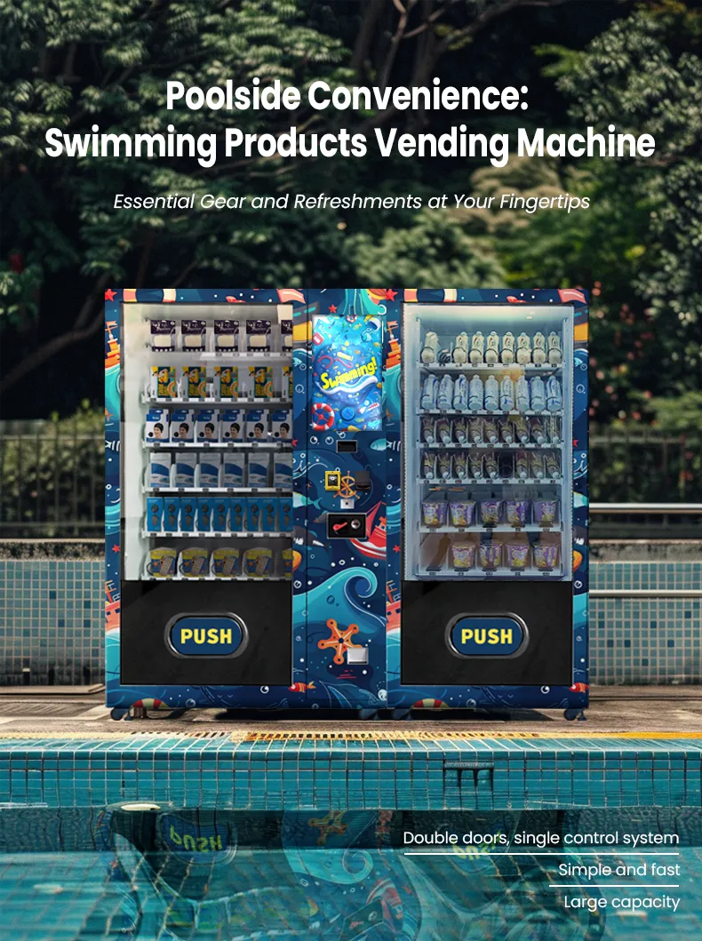 Swimming Accessories Vending Machine for Swimsuits Swimming Caps Googles Energy Drinks Bars